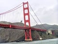 TheÂ Golden Gate BridgeÂ is aÂ suspension bridgeÂ spanning theÂ Golden Gate Royalty Free Stock Photo