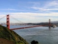 TheÂ Golden Gate BridgeÂ is aÂ suspension bridgeÂ spanning theÂ Golden Gate Royalty Free Stock Photo