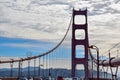 Golden Gate Bridge Suspension Cables and South Tower Silhouette