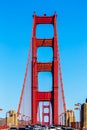 Golden Gate Bridge traffic in San Francisco California Royalty Free Stock Photo