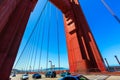 Golden Gate Bridge traffic in San Francisco California Royalty Free Stock Photo