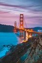 Golden Gate Bridge at twilight, San Francisco, California, USA Royalty Free Stock Photo