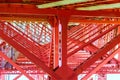 Golden Gate Bridge under details in San Francisco California Royalty Free Stock Photo