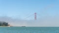 Golden Gate Bridge under fog, San Francisco, USA Royalty Free Stock Photo