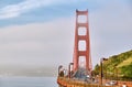 Golden Gate Bridge view at foggy morning Royalty Free Stock Photo