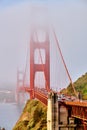 Golden Gate Bridge view at foggy morning Royalty Free Stock Photo