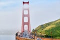 Golden Gate Bridge view at foggy morning Royalty Free Stock Photo