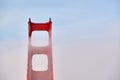 Golden Gate Bridge view at foggy morning Royalty Free Stock Photo