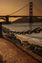 Golden Gate Bridge view from pier Royalty Free Stock Photo