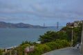 San Francisco bridge Golden gate beautiful clouds