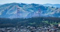 Golden gate bridge view from twin peaks san francisco Royalty Free Stock Photo