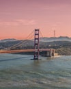 The golden gate bridgein San Francisco California Royalty Free Stock Photo