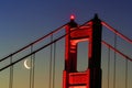 Golden Gate with Crescent Moon Royalty Free Stock Photo