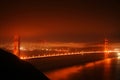 Golden Gate Bridge at night Royalty Free Stock Photo