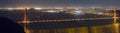 Golden Gate night panorama Royalty Free Stock Photo