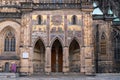 Golden Gate at Saint Vitus Cathedral in Prague, Czech Republic Royalty Free Stock Photo