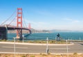 Golden Gate in San Francisco - Bicycle path Royalty Free Stock Photo