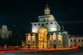The Golden Gate in Vladimir at Night. Famous Gold Ring of Russia Royalty Free Stock Photo
