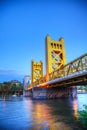 Golden Gates drawbridge in Sacramento Royalty Free Stock Photo