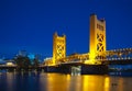 Golden Gates drawbridge in Sacramento Royalty Free Stock Photo