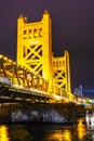 Golden Gates drawbridge in Sacramento Royalty Free Stock Photo