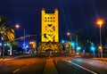 Golden Gates drawbridge in Sacramento Royalty Free Stock Photo