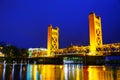 Golden Gates drawbridge in Sacramento Royalty Free Stock Photo