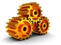 Golden gear wheels