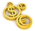 Golden gears Royalty Free Stock Photo