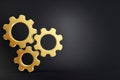 Golden gears background Royalty Free Stock Photo