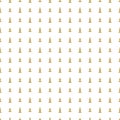 Golden gemetric fir-trees on white background. Forest seamless winter pattern with spruce Royalty Free Stock Photo