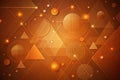 Golden geometric abstract background design, website header Royalty Free Stock Photo