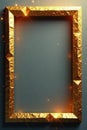 Golden geometric frame, sharp angles, thin lines , shape, frame, angle