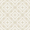 Golden geometric ornament texture. White and gold luxury vector seamless pattern Royalty Free Stock Photo