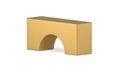 Golden geometric promo display foundation stage performance rectangle arch realistic vector