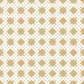 Golden geometric seamless pattern. Abstract vector background with squares, grid Royalty Free Stock Photo