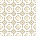 Golden geometric squares pattern. Vector seamless texture with diamond grid Royalty Free Stock Photo