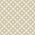 Golden geometric vector seamless pattern with squares, diamond grid, lattice Royalty Free Stock Photo