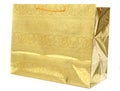Golden gift bag Royalty Free Stock Photo