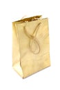 Golden gift bag Royalty Free Stock Photo