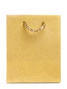 Golden gift bag isolated Royalty Free Stock Photo