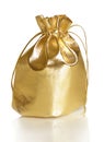 Golden gift bag Royalty Free Stock Photo