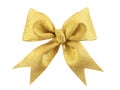 Golden gift bow Royalty Free Stock Photo