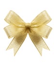 Golden gift bow Royalty Free Stock Photo