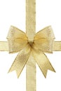 Golden gift bow Royalty Free Stock Photo