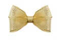 Golden gift bow Royalty Free Stock Photo