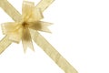 Golden gift bow Royalty Free Stock Photo