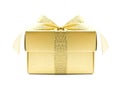 Golden gift box Royalty Free Stock Photo