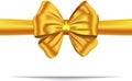 Golden gift ribbon with bow