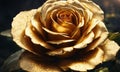 golden gift rose close up. Selective focus.